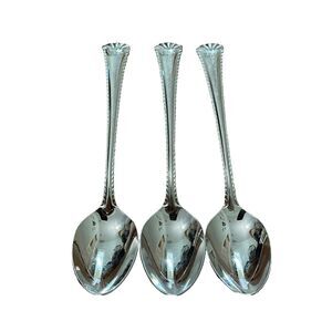 Reed & Barton Hampshire 18/8 Stainless Teaspoons Lot of 3 Disc Monogrammed